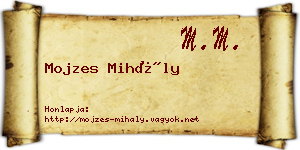 Mojzes Mihály névjegykártya