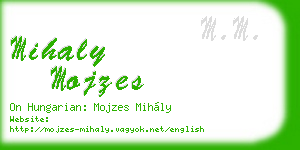 mihaly mojzes business card