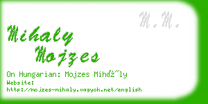 mihaly mojzes business card